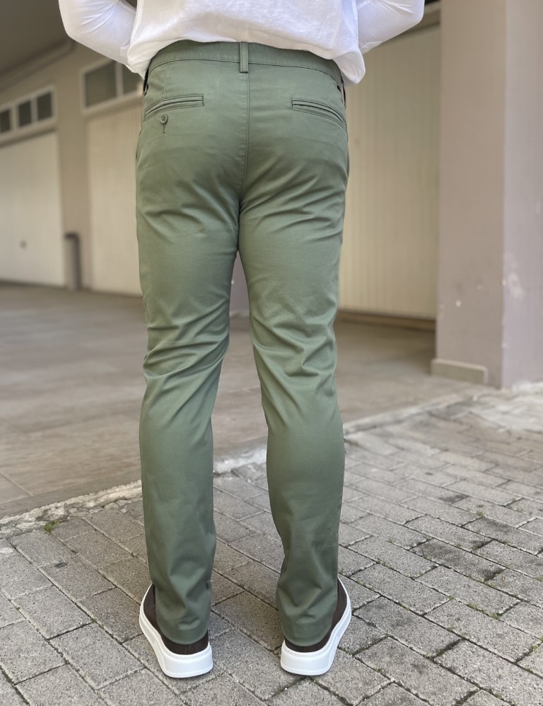 Lee Παντελόνι Chino Ελαστικό σε Slim Εφαρμογή Λαδί 112349317 φωτογραφία